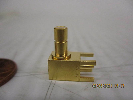Open Box, Radiall, M39012/96-0001, Gold Right Angle Connector 