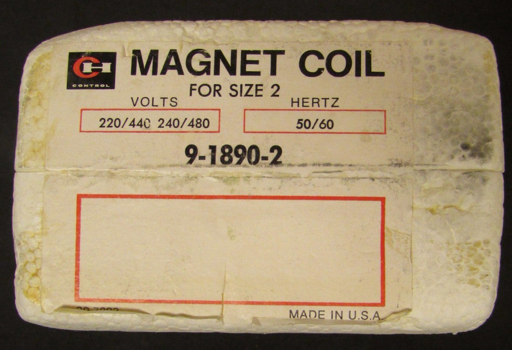 CUTLER HAMMER 9 1890 2 Size 2 Dual Voltage Coil 220/440V 240/480V 9-1890-2