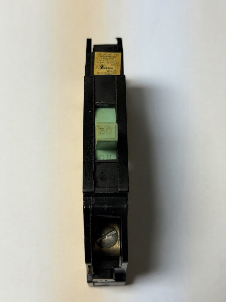 ZINSCO Q130 Single Pole 30 AMP Type T Circuit Breaker 120 240 VAC