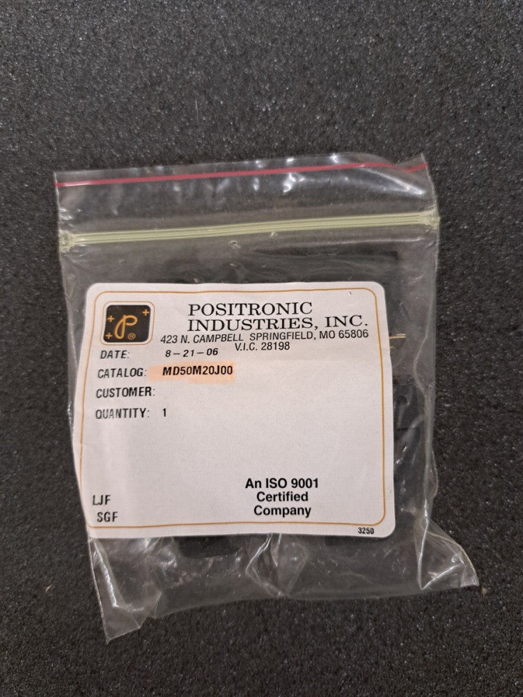 New, Positronic, MD50M20000, D-SUB MALE CONNECTOR 50P SOLDER CUP ZINC SHELL