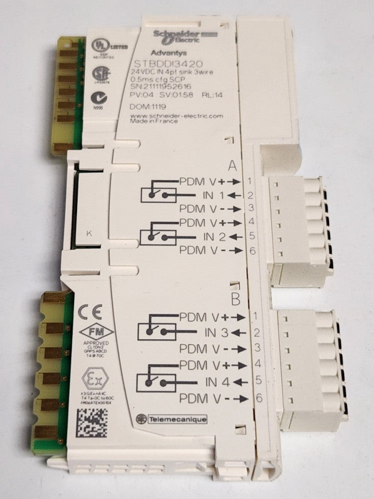 SCHNEIDER ELECTRIC MODICON STBDDI3420 Advantys DDI3420 24 VDC Input Module