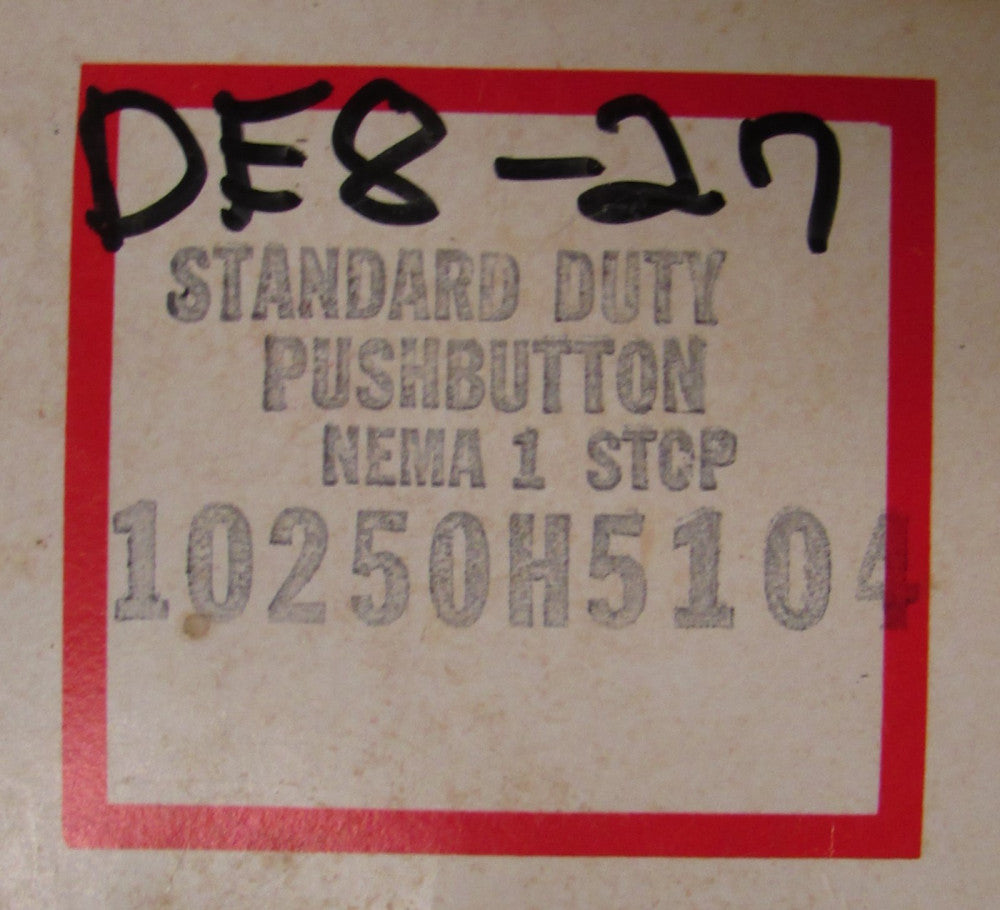 Eaton Cutler Hammer 10250H5104 RED STOP Push Button Control Station