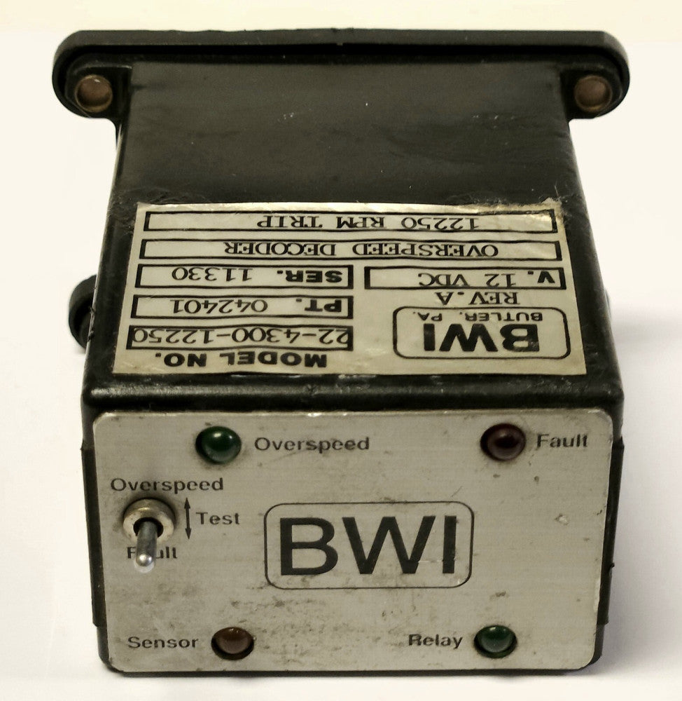 EAGLE BWI 22 4300 12250 12 VDC OVERSPEED Decoder Relay Module 12 PIN 12250 RPM