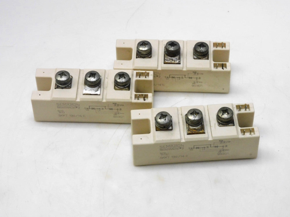 LOT OF 3 SEMIKRON SEMIPACK 2 SKKT132/14E POWER SUPPLY MODULE