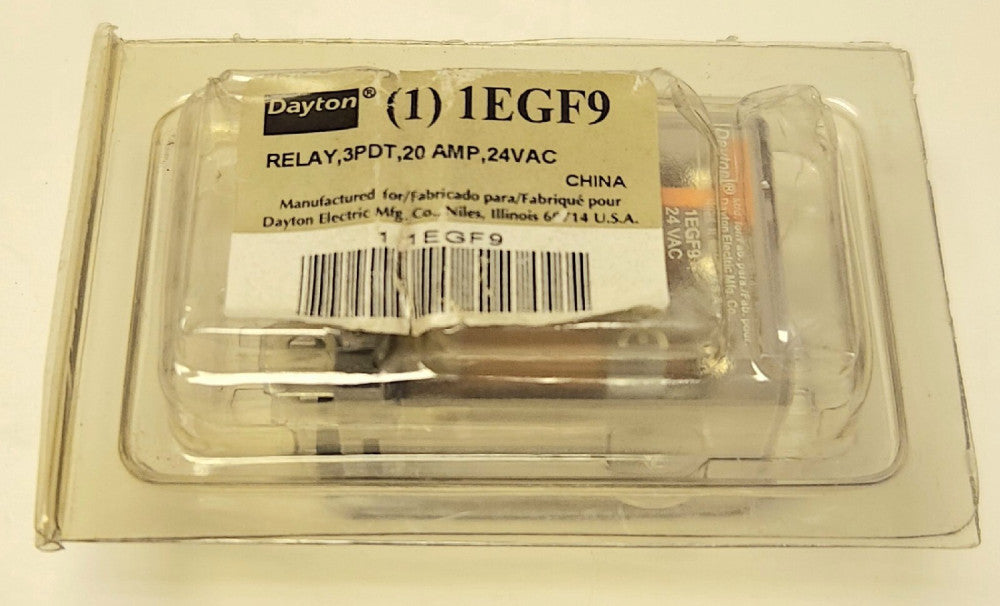DAYTON 1EGF9 3PCT 20 AMP 24 VAC Relay 11 BLADE