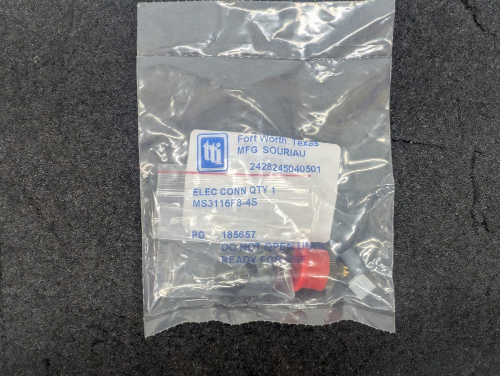 New, Souriau, MS3116F8-4S, Circular MIL Spec Connector Straight Plug SZ 8 4P 264