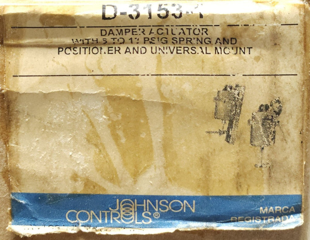 JOHNSON CONTROLS D 3153 1 Pneumatic Damper Actuator 8 to 13 PSI SPRING Mounting