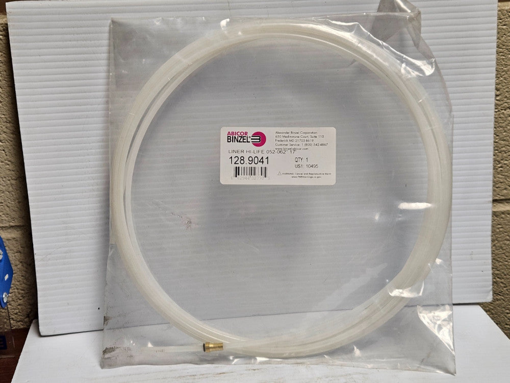 Abicor Binzel Conduit Liner Hi-Life 128.9041 052-062" 17' Ft New
