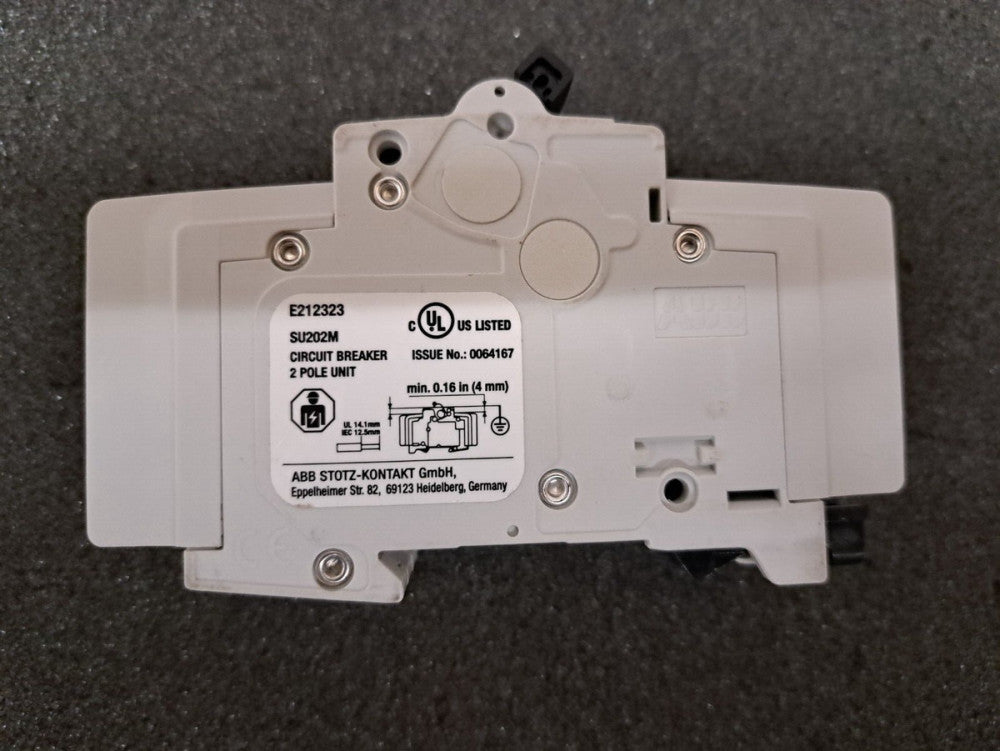Used, ABB, SU202M-K1A, Miniature Circuit Breaker 2P-K-1A