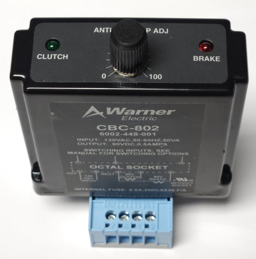 WARNER ELECTRIC CBC-802 6002 448 001 CLUTCH BRAKE Relay POWER Supply Control
