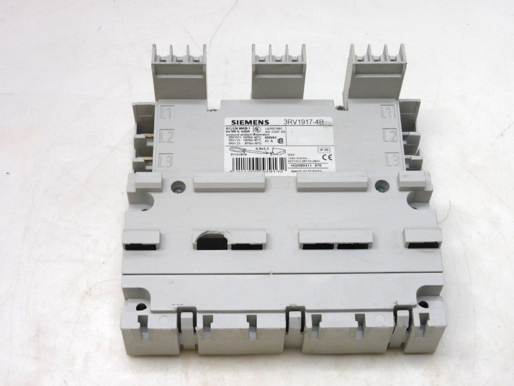 SIEMENS 3RV1917-4B CIRCUIT BREAKER BASE EXTENSION CONNECTOR BUSBAR