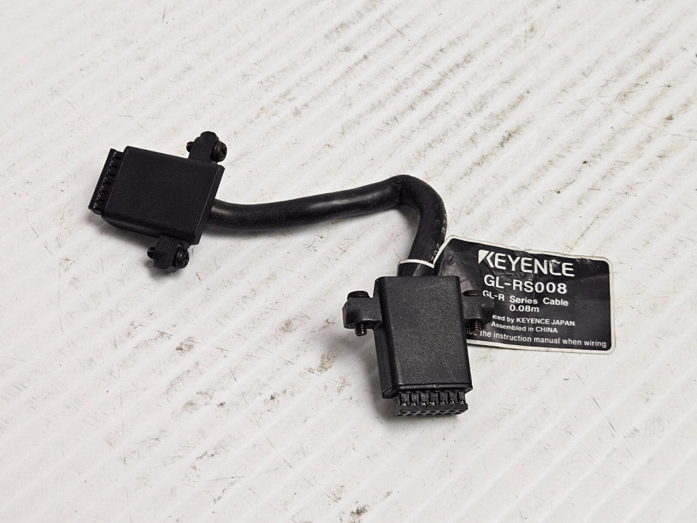 KEYENCE LIGHT CURTAIN CONNECTION CABLE GL-RS008 GL-R SERIES 0.08M - USED