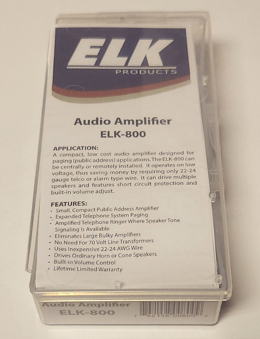ELK PRODUCTS ELK-800 Audio Amplifier ELK 800 12 VDC 10 Watt