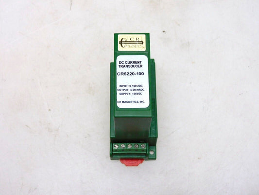 CR MAGNETICS DC CURRENT TRANSDUCER CR5220-100 0-100ADC 4-20mA 24VDC