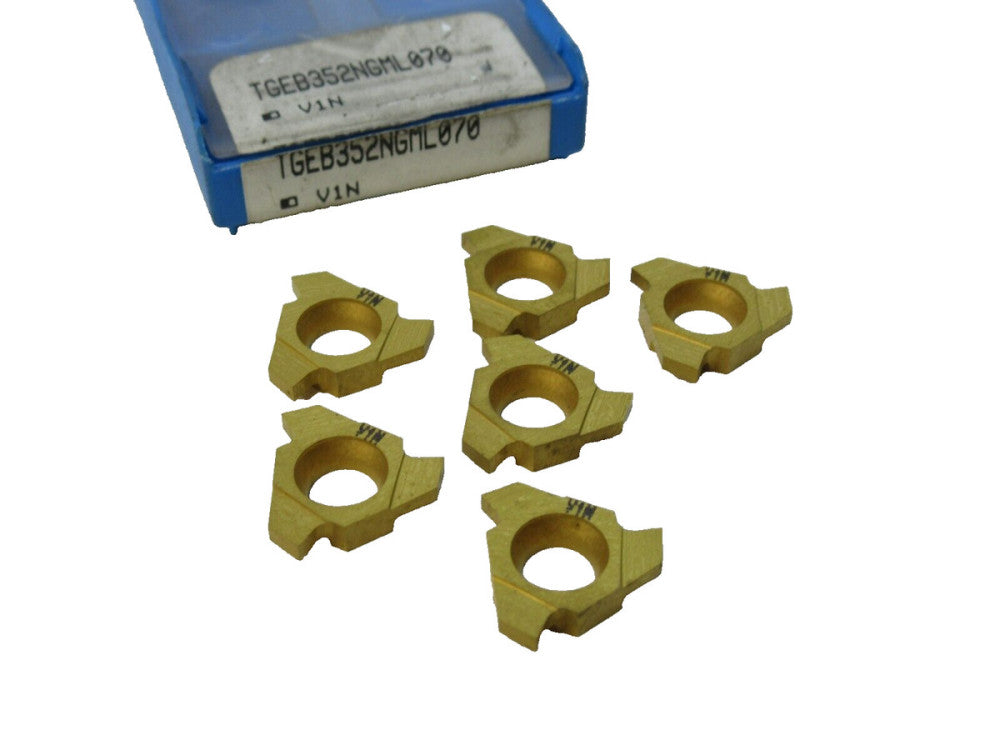 (NEW - Pack of 6) VALENITE TGEB352NGML070 , VIN Carbide Insert