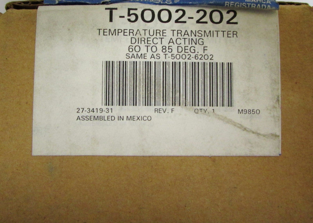 JOHNSON CONTROLS T 5002 202 60 to 85°F Temperature Transmitter T 5002 6202  