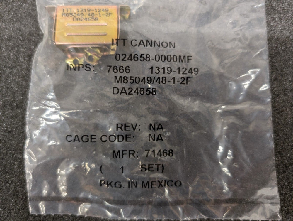 New, ITT Cannon, M85049/48-1-2F, DSUB BACKSHELL 15POS CLAMP
