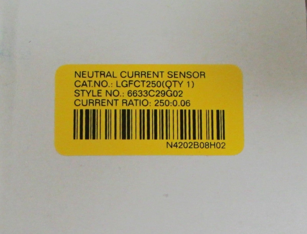 EATON CUTLER HAMMER LGFCT250 L Frame Ground Fault Current Sensor 6633C29G02