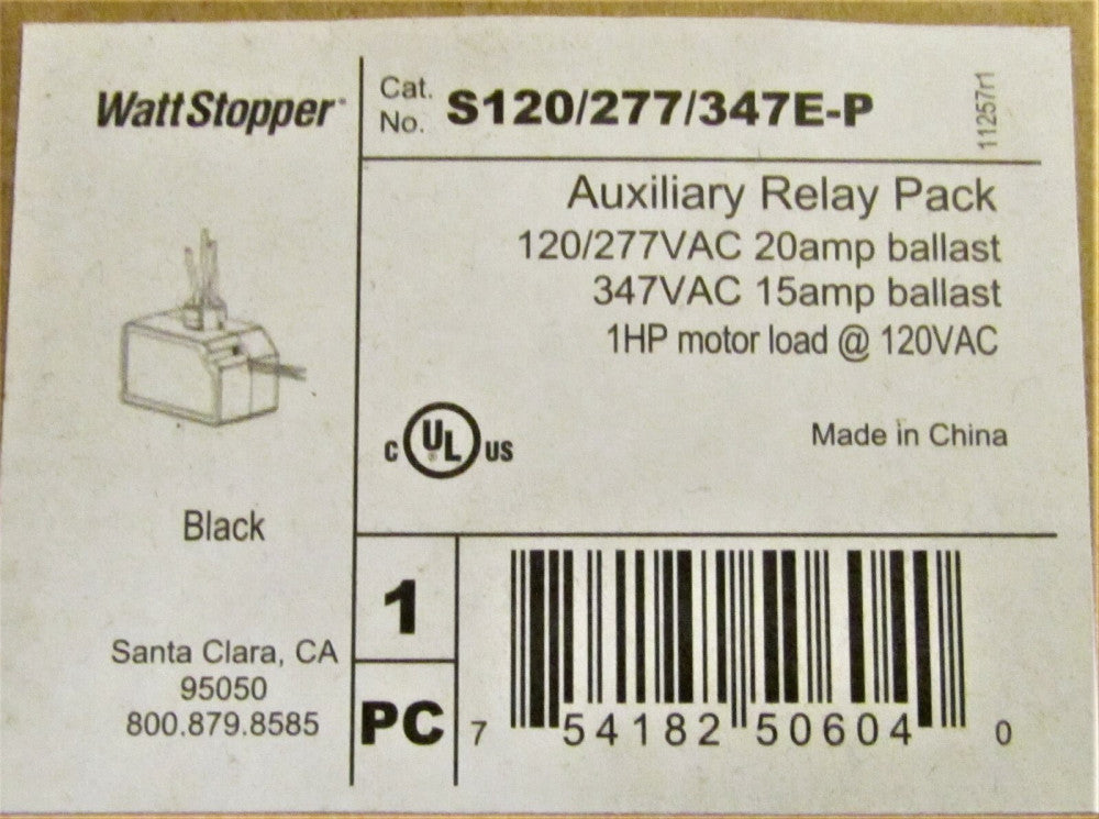 WATT STOPPER S120 277 347E P 120/277 VAC Auxiliary Relay Pack S120/277/347E-P