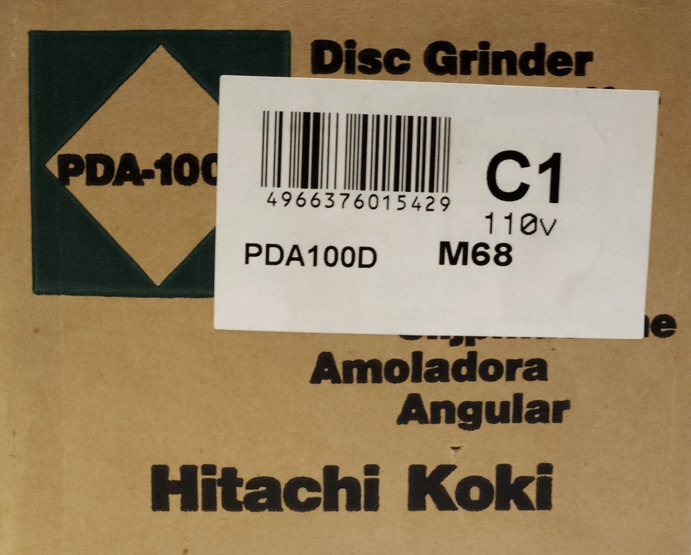 HITACHI KOKI PDA 100D 110 VAC M68 100 mm PDA100D DISC GRINDER 4" 12,000 RPM