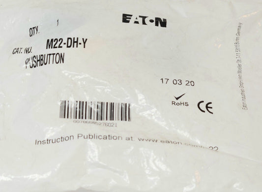 EATON M22 DH Y Non Illuminated Yellow Extended Head Pushbutton Operator