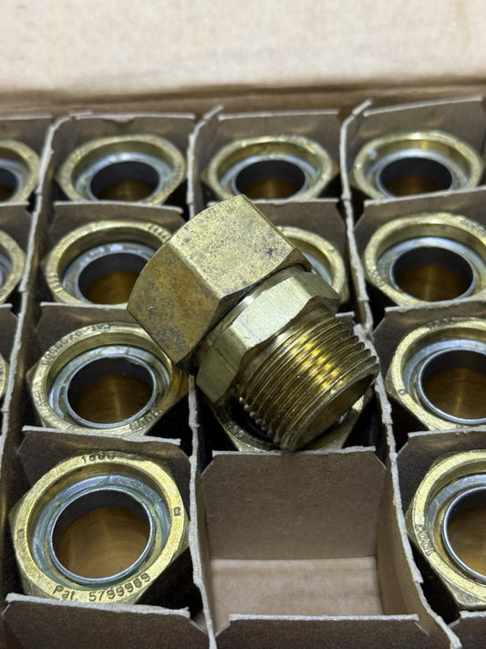 Box of 16 - TracPipe AutoFlare FGP-FST-1000 Gas Brass 1" Straight Fitting - New