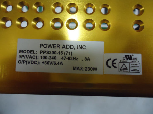PPS300-15, Power Add, 300 Watt U-channel 36VDC O/P, BRAND NEW!