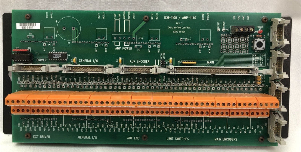 GALIL MOTION CONTROL ICM-1100 / AMP-1140 INTERFACE / BREAKOUT BOARD  (H2-3)