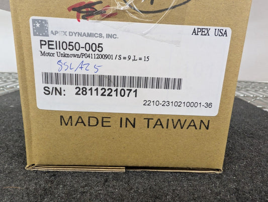 New, Apex Dynamics, PEII050-005, INLINE PLANETARY GEARBOX, SIZE 50, 5:1 RATIO