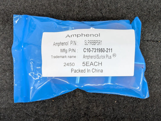 New, Amphenol, SLPIRBBPSR1, 8.0MM SURLOK PLUS RECEPTACLE PAN - Lot of 3pcs