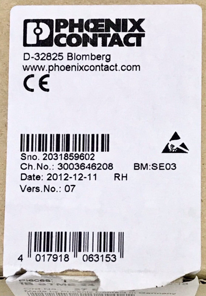 PHOENIX CONTACT IB STME 24 DI 16/4 INTERBUS 16 Digital Input Module 24 VDC 27 54