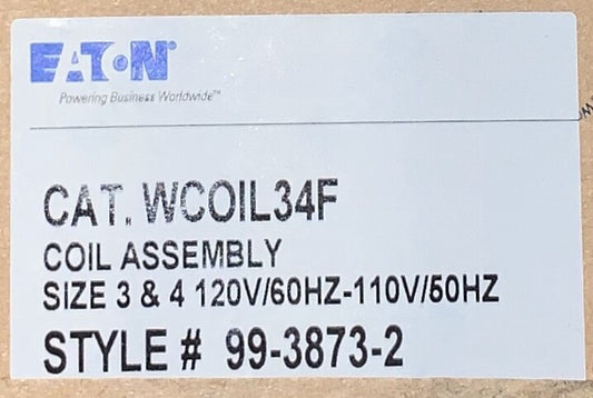 EATON CUTLER HAMMER WCOIL34F Advantage W200 W201 Sz 3 Sz 4 Coil 120V 99-3873-2