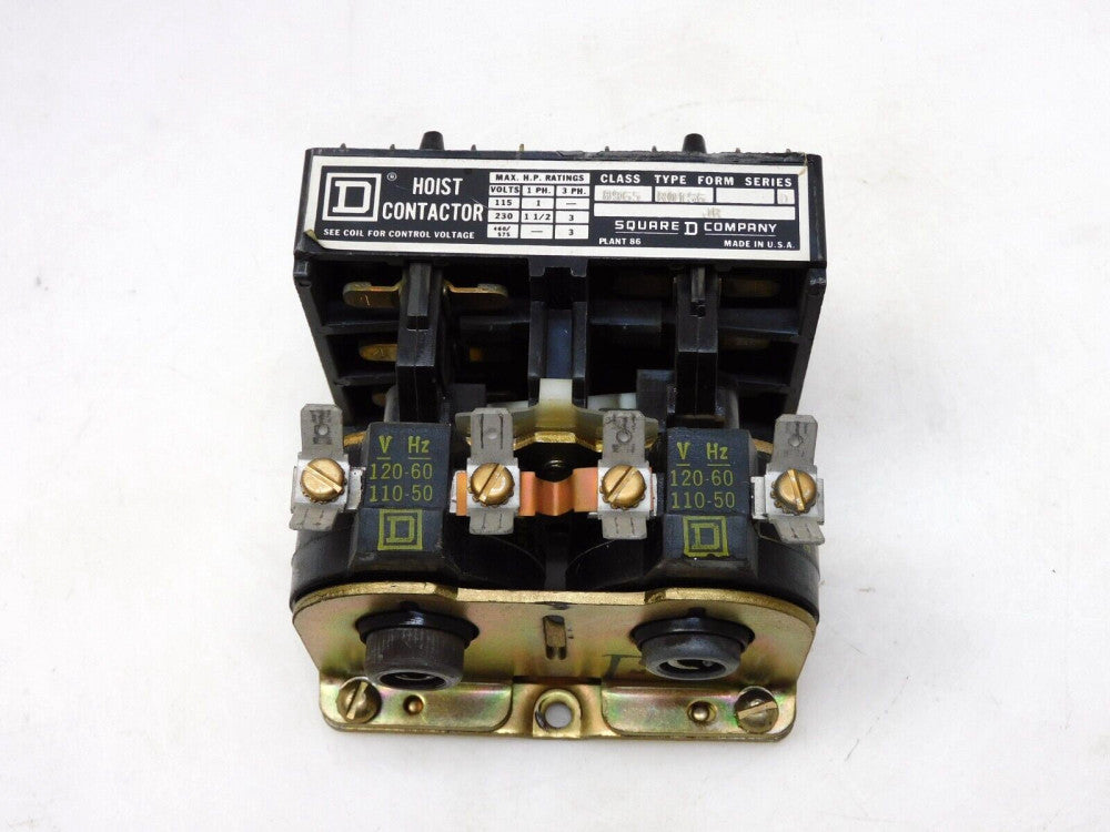 SQUARE D 8965 R01S6 SER D HOIST CONTACTOR 120V COIL