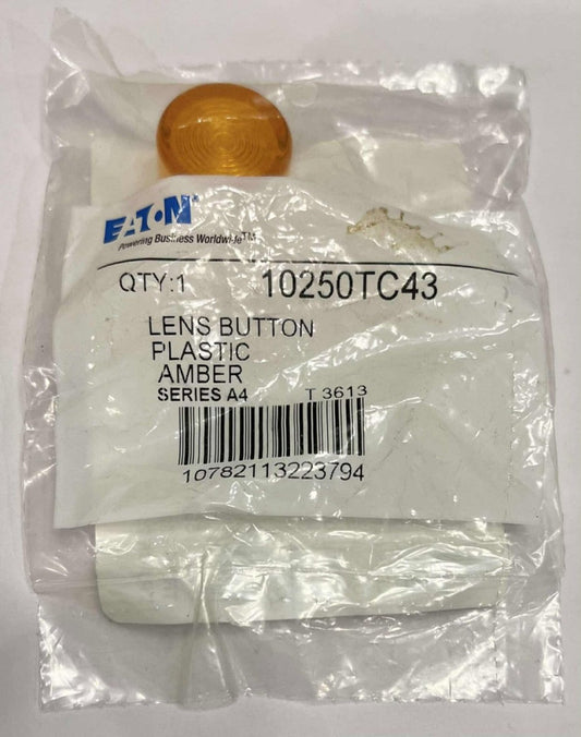 EATON CUTLER HAMMER 10250TC43 AMBER Plastic Lens Button