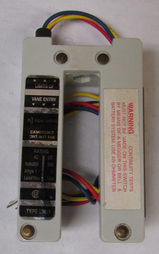 DUPAR CONTROLS Type EM21 250 VAC 240 VDC Magnetic Proximity Switch Sensor EM 21