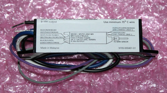 EATON MSP03 ANO MV 120 -277 VAC Input MS Control Module Power Supply Ballast 