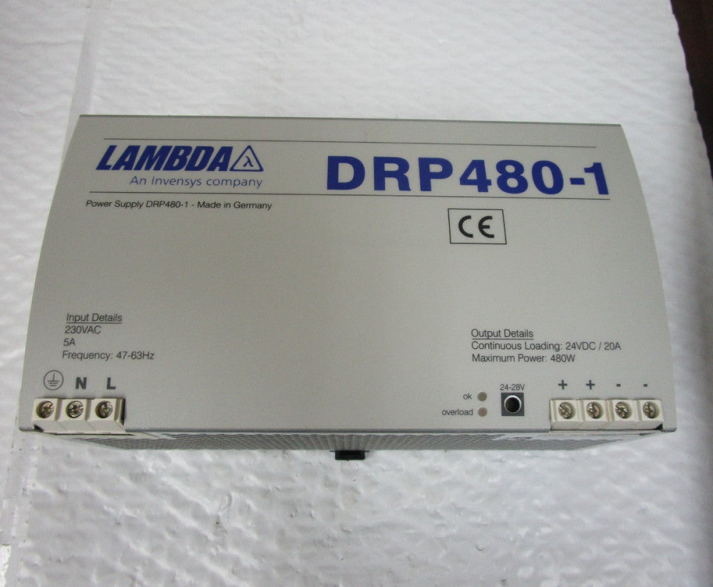 Lambda DRP480-1 Power Supply 24Vdc/20A 480W WATT