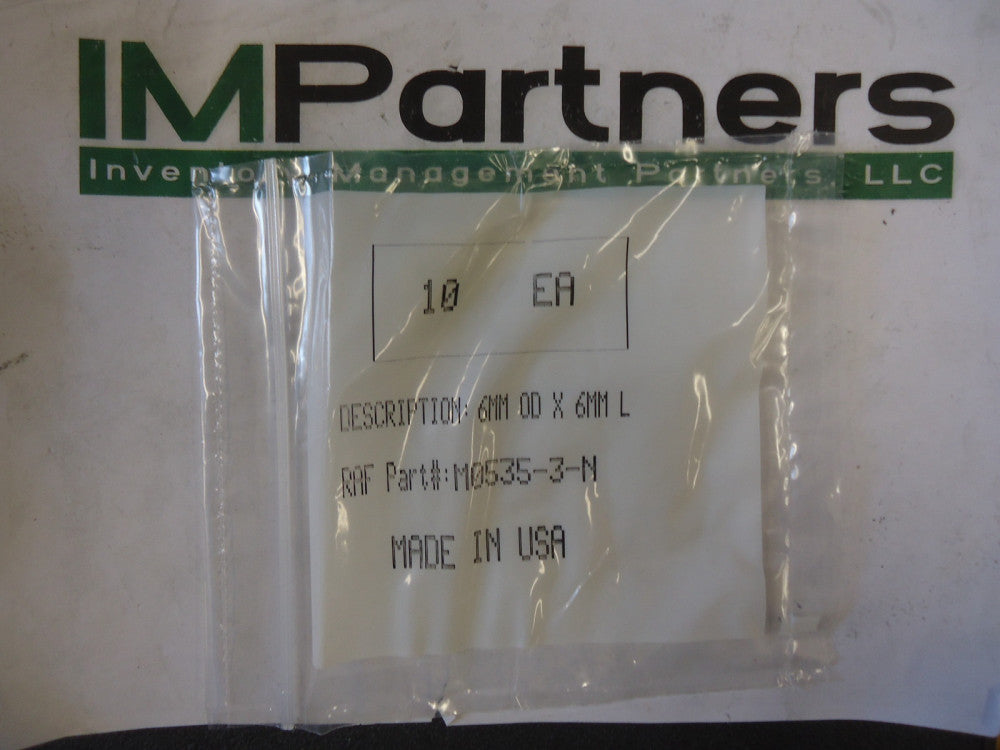 M0535-3-N, RAF, PCB 6mm, 3.2 ID, M3 ROUND METRIC SPACER, BRAND NEW!  20 Pieces