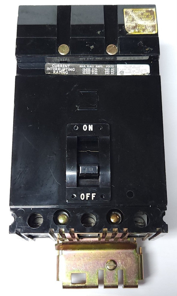 SQUARE D FA36070 3 Pole 70 AMP Type FA I LINE Circuit Breaker 600 VAC