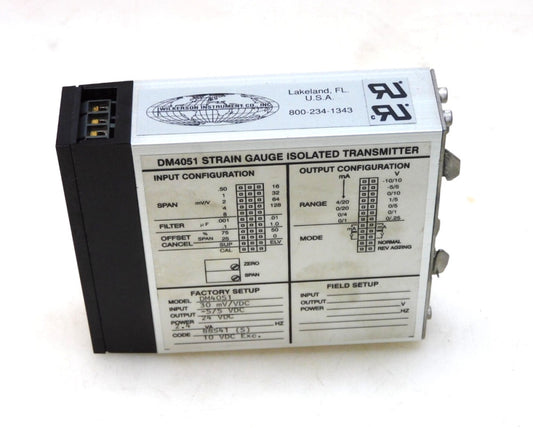 WILKERSON INSTRUMENT DM4051 STRAIN GAUGE ISOLATE TRANSMITTER 24VDC 2.4VA