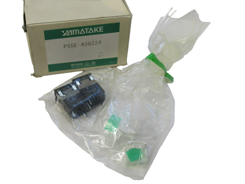 (NEW - Box of 2) YAMATAKE PS5E-ASGZ24 , PS5EASGZ24 Green Push Button Switch