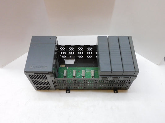ALLEN BRADLEY 1746-A7 SLC500 7-SLOT RACK SER. B W/ SLC500 POWER SUPPLY 1746-P3 A