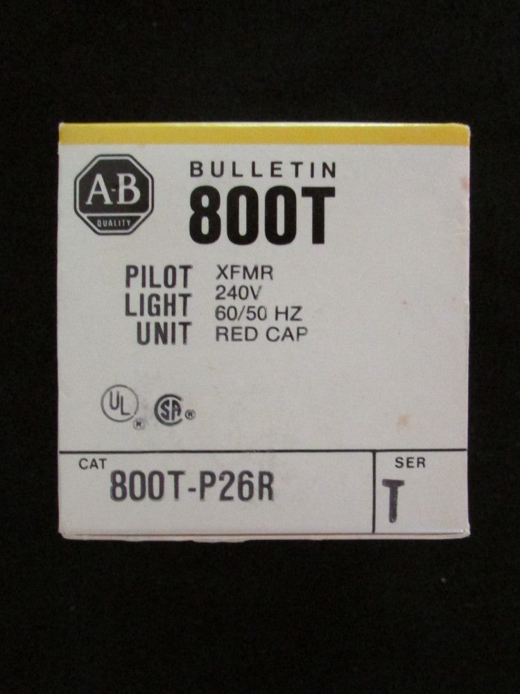 ALLEN BRADLEY 800T P26R 30mm 240V RED Lens Cap Pilot Light