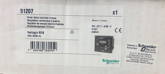 SCHNEIDER ELETRICAL 51207 RN-2017-W38-2 Varlogic RT6 Power Factor Controller 