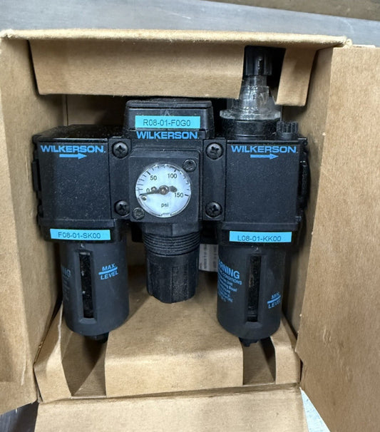 New WILKERSON C08-01-FKG0 Air Filter Regulator Lubricator - 1/8″ NPT , 0-125PSIG