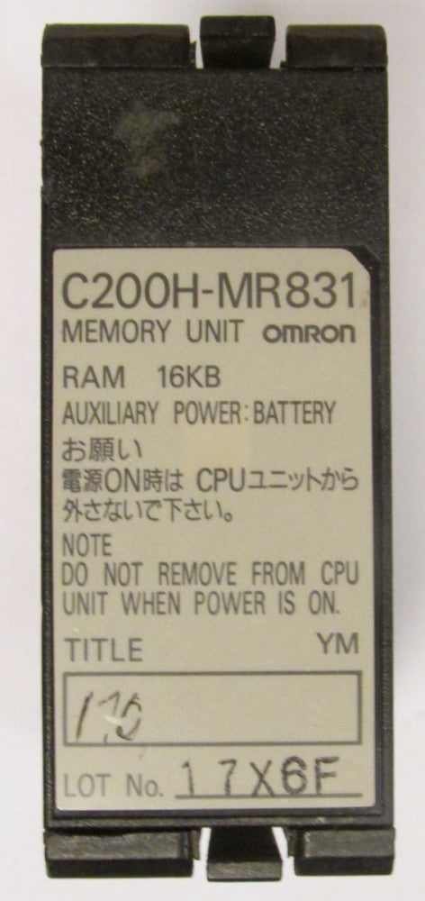 OMRON C200H MR831 Memory Unit Module RAM 16KB