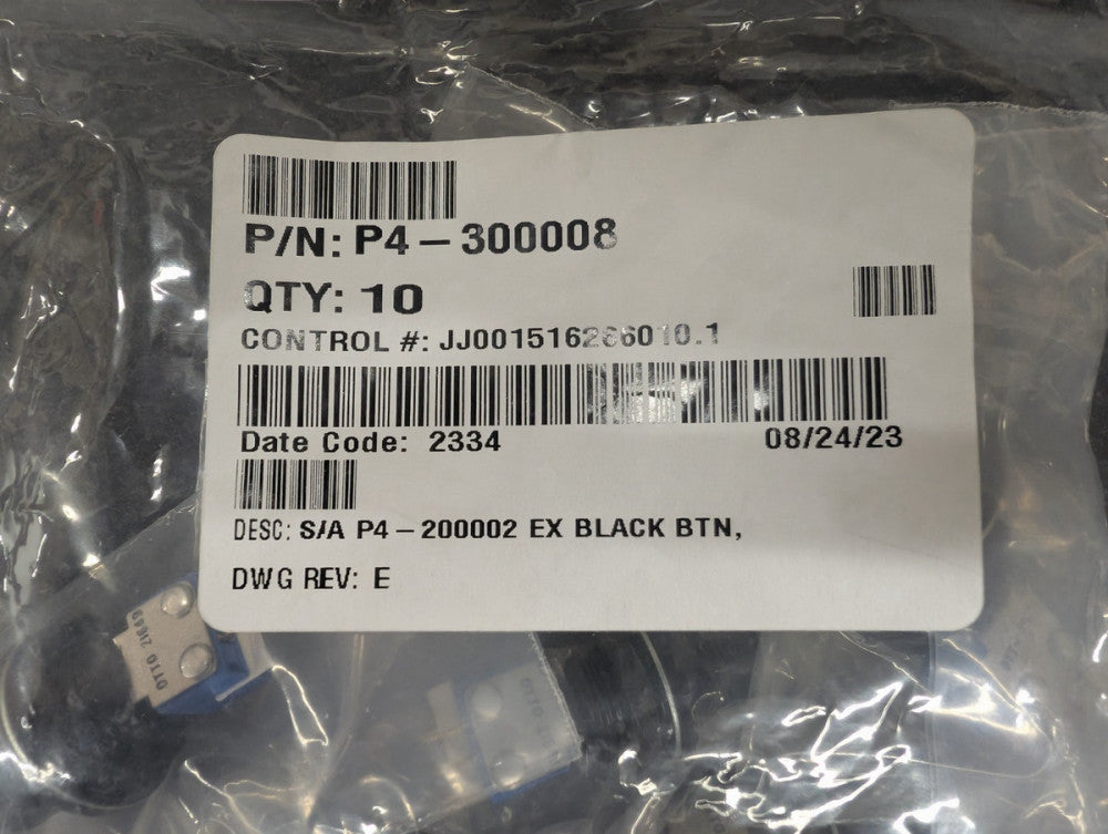 New, OTTO Control, P4-300008, Pushbutton Switches S/A EX BLACK BTN