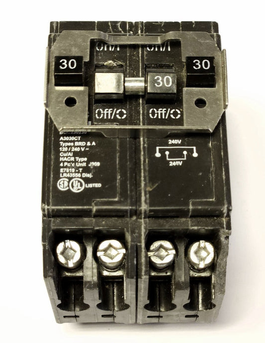 EATON CUTLER HAMMER BQC230230 2 Pole 30 AMP 2 Pole 30 AMP QUADPLEX Type BR