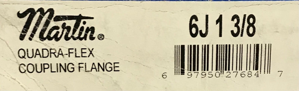 MARTIN 6J1 3/8 6000 RPM 6J- 1 3/8 Quadra-Flex Coupling Flange