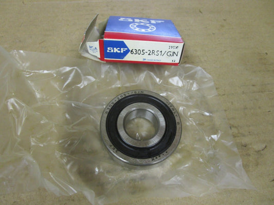 NEW SKF RUBBER SEALED BALL BEARING 6305-2RS1/GJN